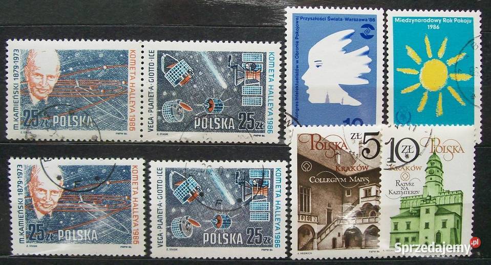 ZNACZKI POLSKIE 1986 I kwartał kasowany Leźnica Wielka-Osiedle