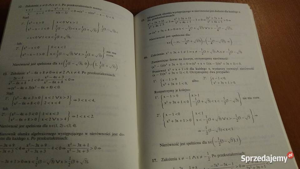 Równania i nierówności zbiór przykładów 1 pomorskie Gdańsk