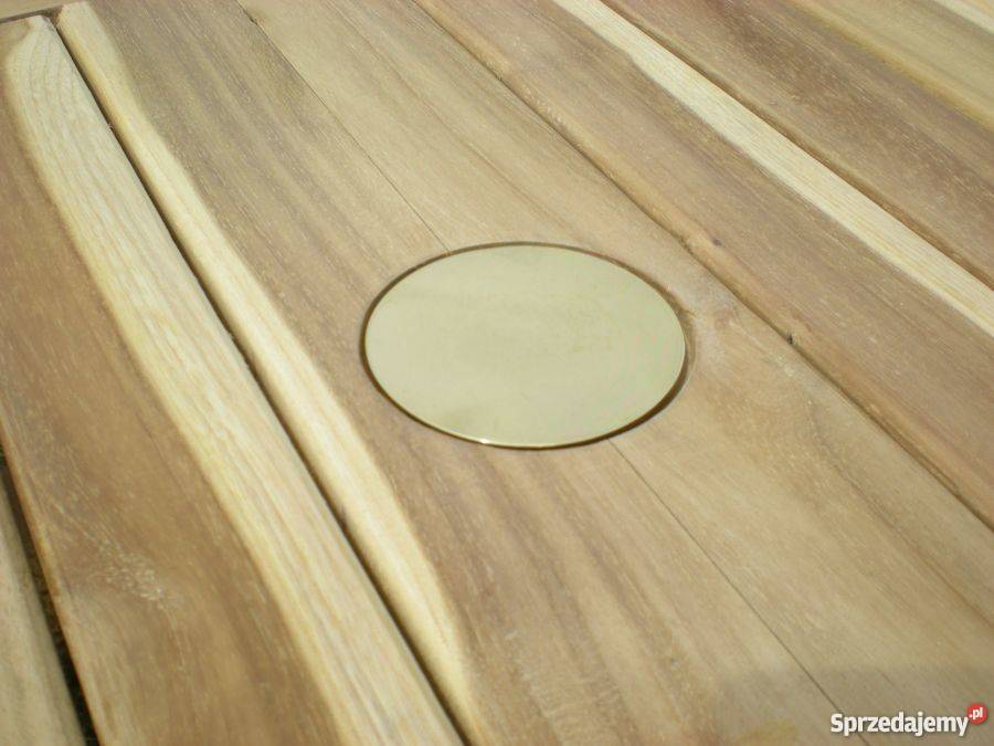 Solidny stół ogrodowy z drewna teakowego 120 170 wielkopolskie Konin
