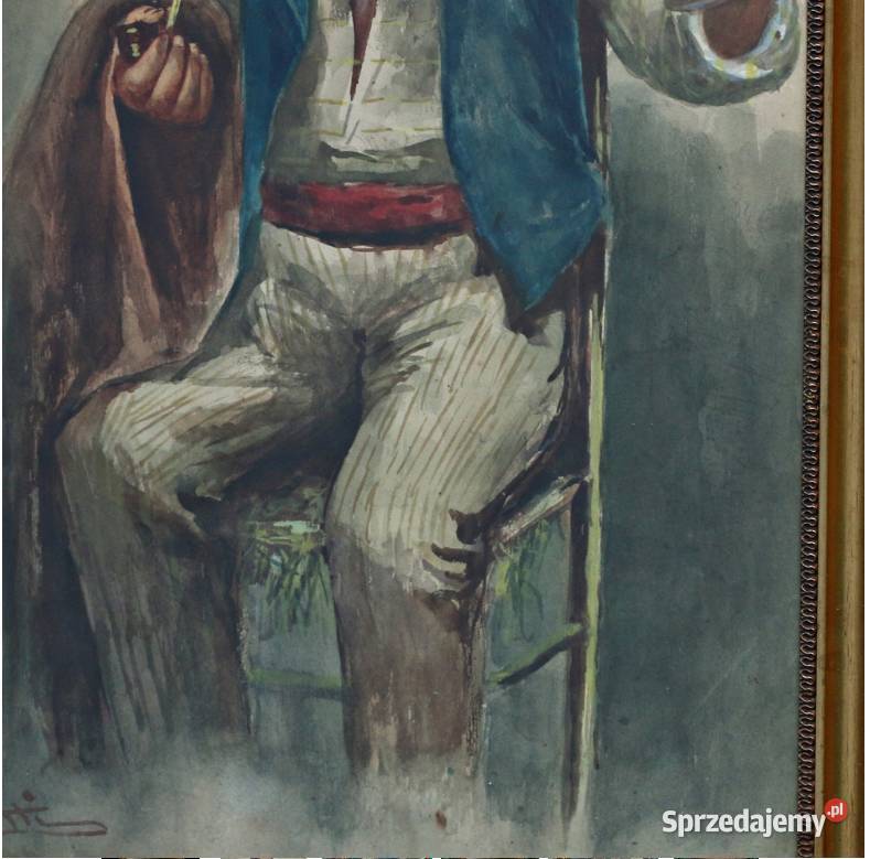 NARCISO SCOTTI 1907 ODPOCZYWAJĄCY MĘŻCZYZNA Zgorzelec