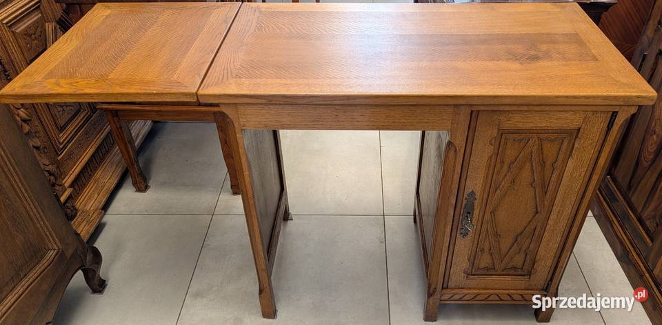 Piękne dębowe nieduże biurko z rozkładanym Biurka Dąbrowa Górnicza sprzedam