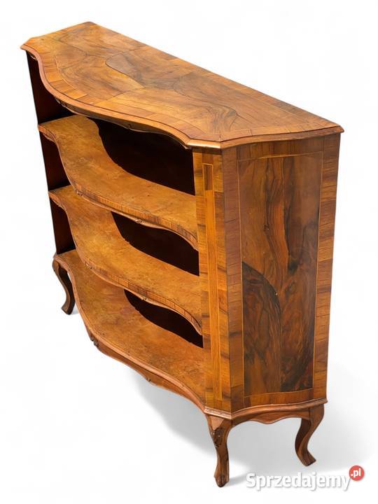 Stary włoski stylowy regał na giętych nogach Gryfice