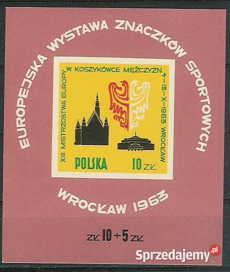 blok 28 XII ME w Koszykówce Filatelistyka śląskie Bystra sprzedam