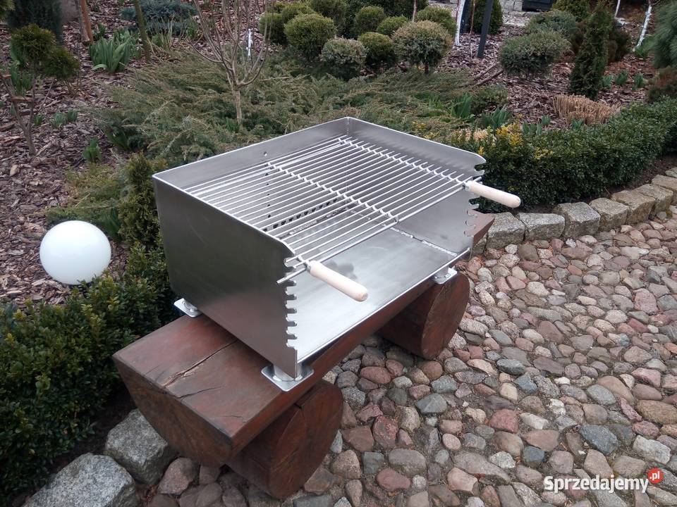 Grill nierdzewny węglowy ogrodowy Damasławek