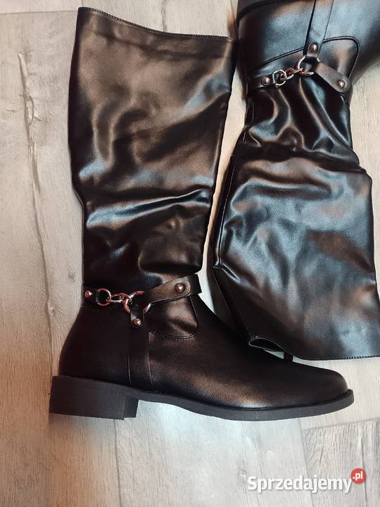 43 Czarne zdobione Kozaki oficerki biznesowe małopolskie Kraków