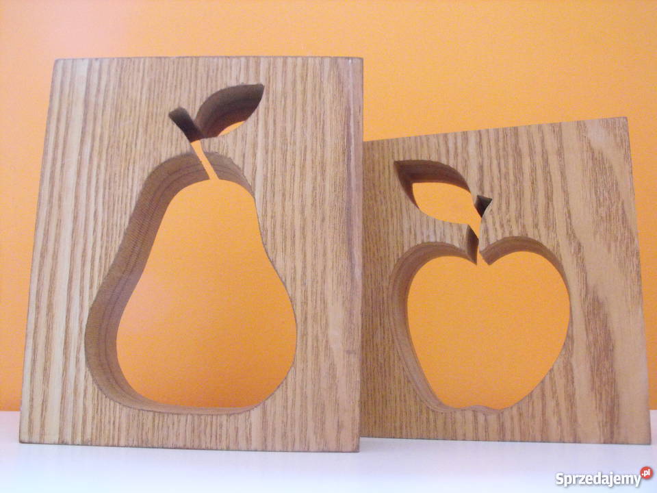 Drewniane ozdoby kuchenne Jabłko Gruszka inny kolor wielkopolskie Wągrowiec sprzedam