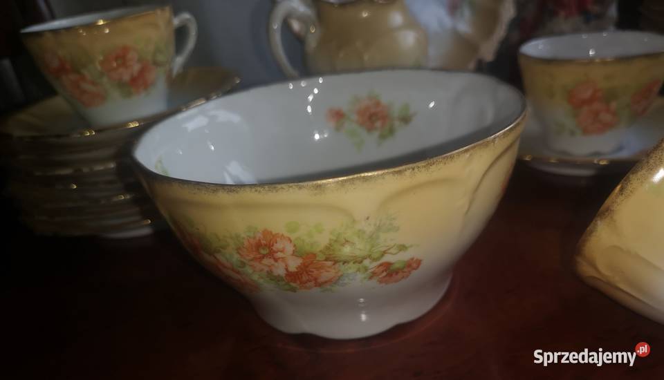 Secesyjny serwis na 6 osób sygnatura numeryczna Gdańsk