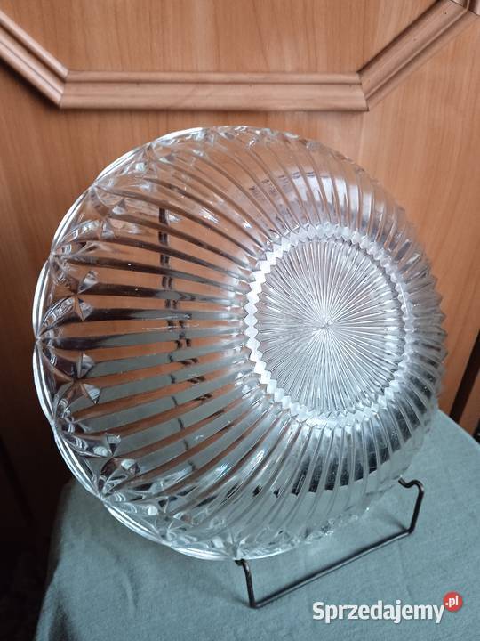 Miska art deco z prasowanego szkła Koźminek