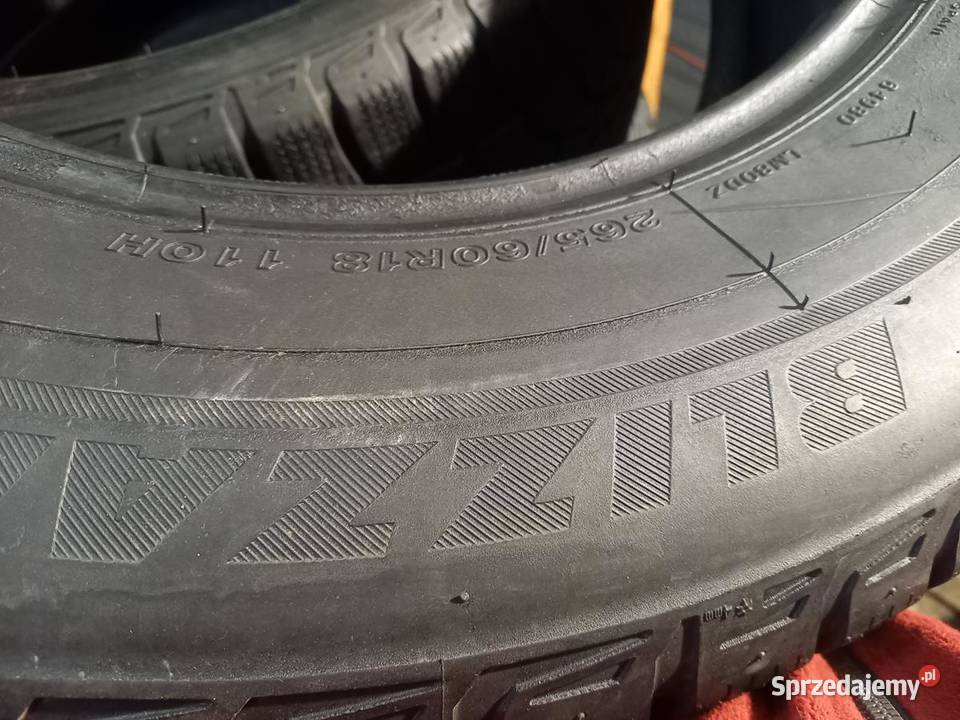 4x Opona UŻYWANA ZIMOWA 26560R18 BRIDGESTONE 242