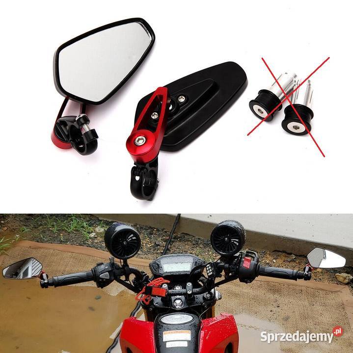 Lusterka motocyklowe końcowe bez adapterów Gaszowice