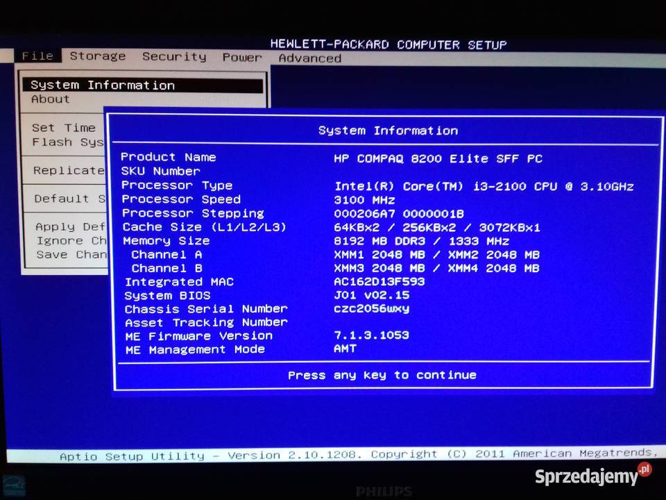 SFF HP Compaq 8200 Elite SFF PC 1495 i32100 SSD