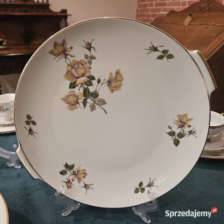 Rosenthal Aida 2 duże patery żółta róża Porcelana i szkło Lublin