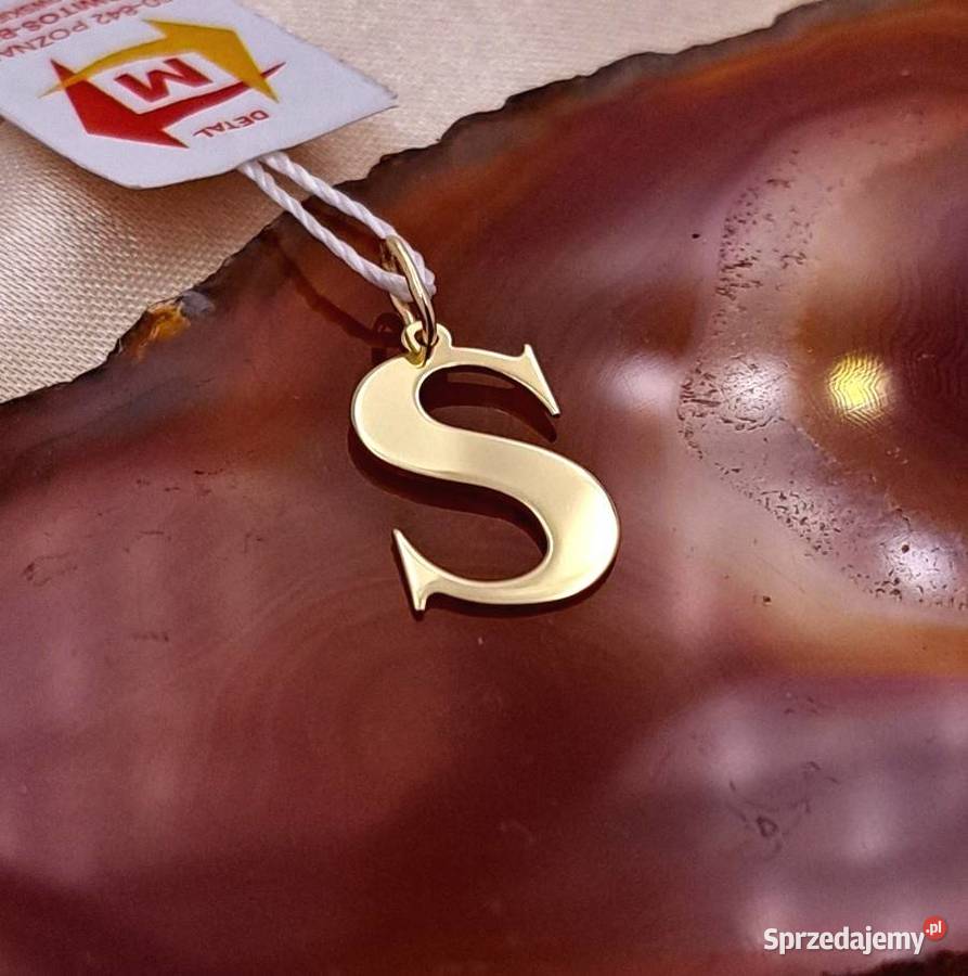 20 Wisiorek Złoty pr585 Literka S Z1212 Biżuteria dla Panów wielkopolskie Poznań