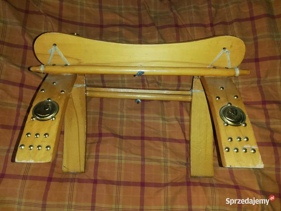 taboret Vintage Camel stołek siodłowy drewniany