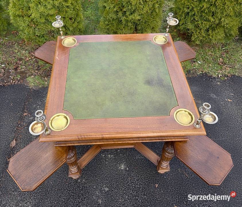 Wyjątkowy orzechowy karciak z końca XIX wieku zachodniopomorskie Szczecin