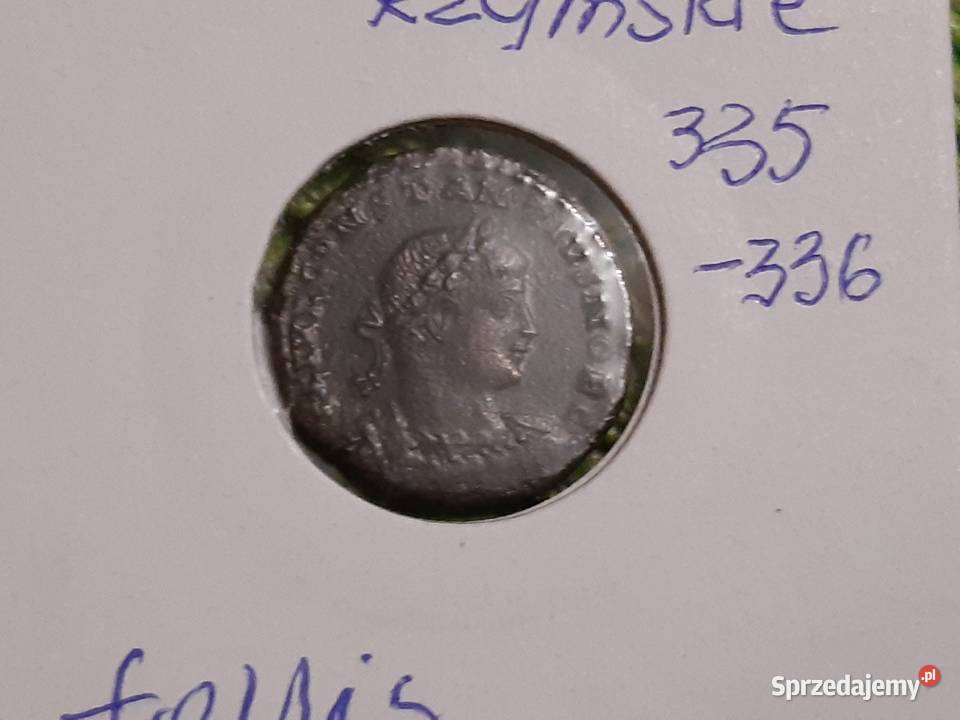 moneta Cesarstwa Rzymskiego Konstans 335r Łomża