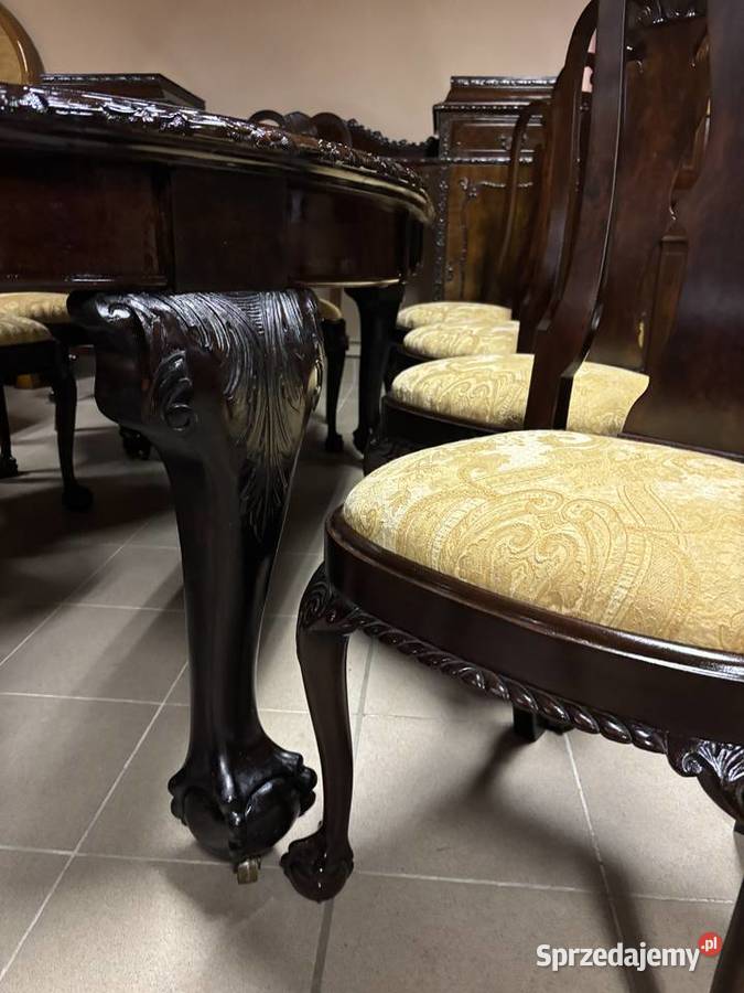 Stylowy Zestaw Rozkładany Stół 10 Krzeseł Gorzów Wielkopolski