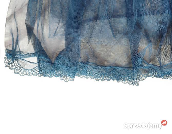 Długa tiulowa spódnica niebieska r MLXL niebieski Spódnice i sukienki pomorskie sprzedam