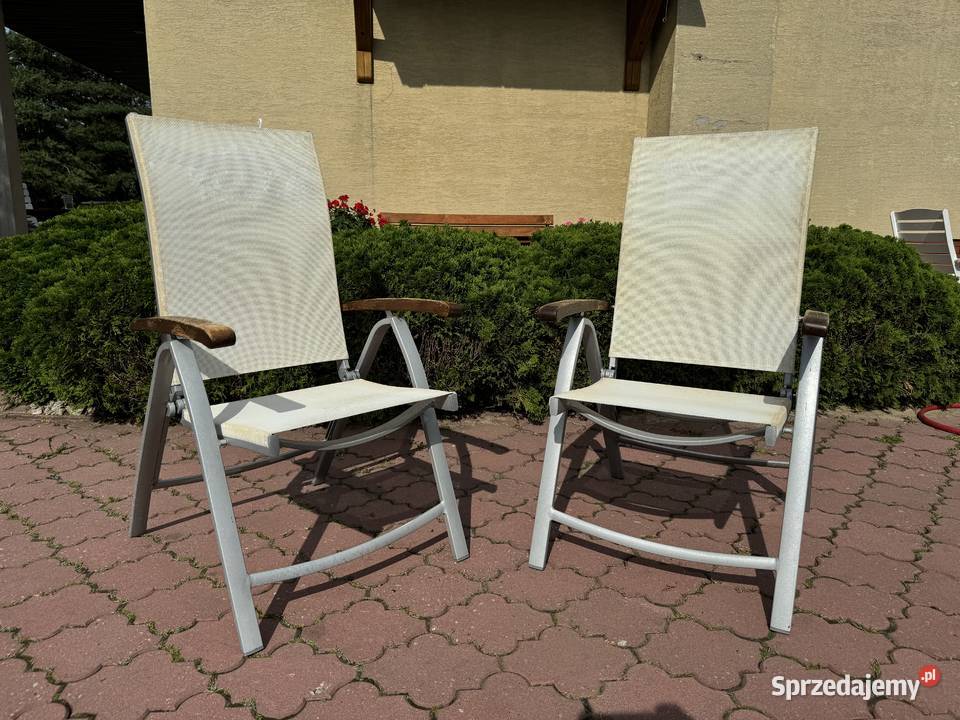 Leżak ogrodowy krzesło aluminiowe fotel na taras Krzesła ogrodowe Garwolin sprzedam
