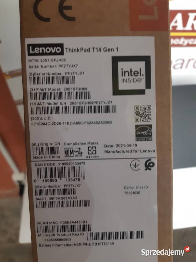 Lenovo ThinkPad T14 Gen 1 Katowice