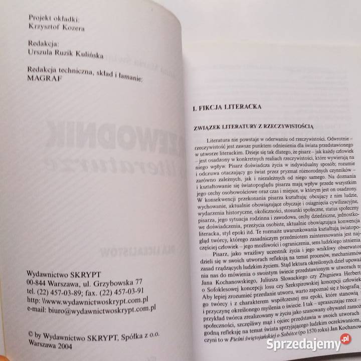 Anna Maria Świątek Przeowdnik literaturze liceum Łódź