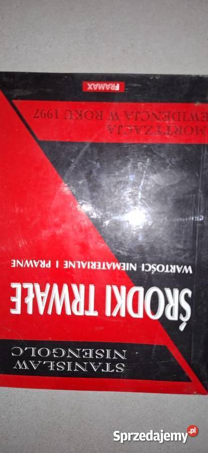 Środki trwałe 1997 Nisengolc Unikatowa książka Kalisz