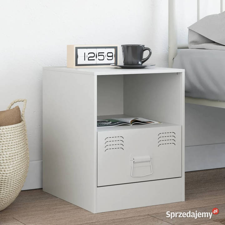 Szafka nocna biała 345x39x44 stal WM841761 mazowieckie Warszawa