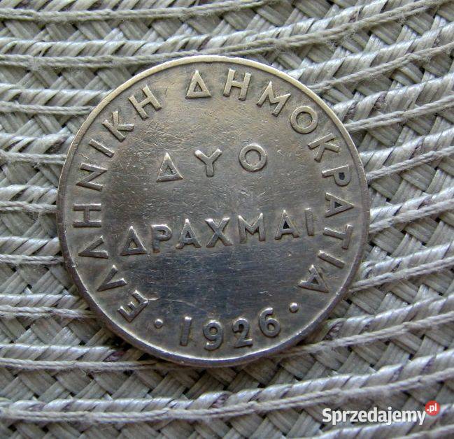 Grecja 2 Drachmy 1926r wielkopolskie Kalisz