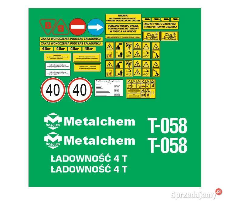 Naklejki metalchem t058 i inne modele super Bydgoszcz