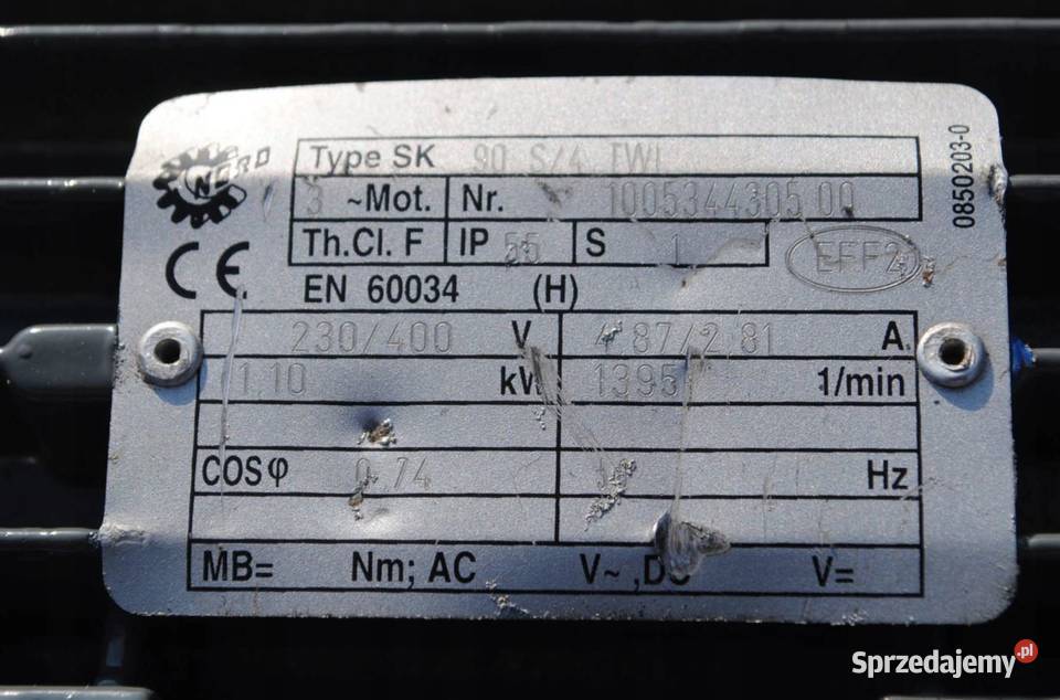 Motoreduktor kołnierzowy 11kw 67obrmin NORD