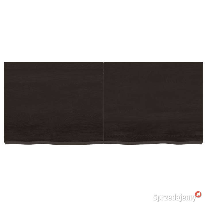 Blat stołu ciemnobrązowy 120x50x26 lite drewno