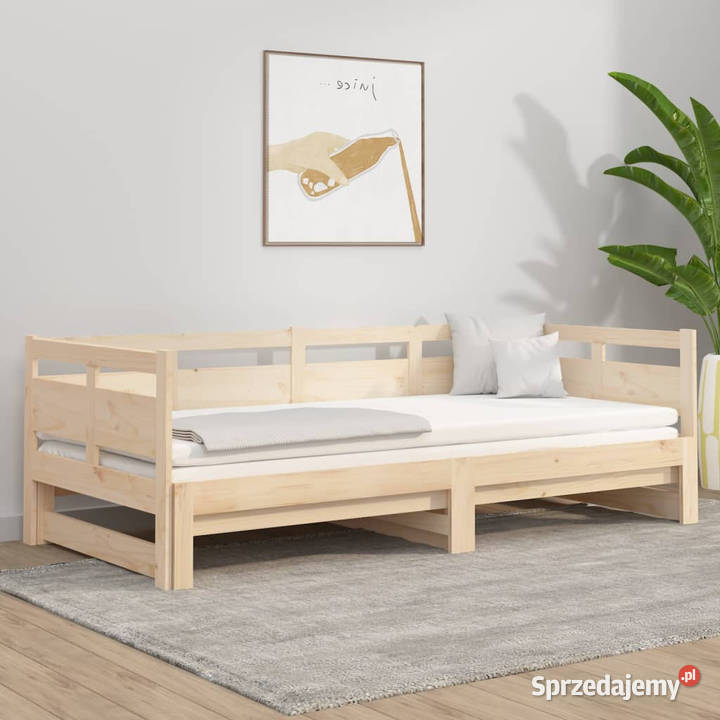 Łóżko rozsuwane lite drewno sosnowe 2x80x200 Łóżka Warszawa