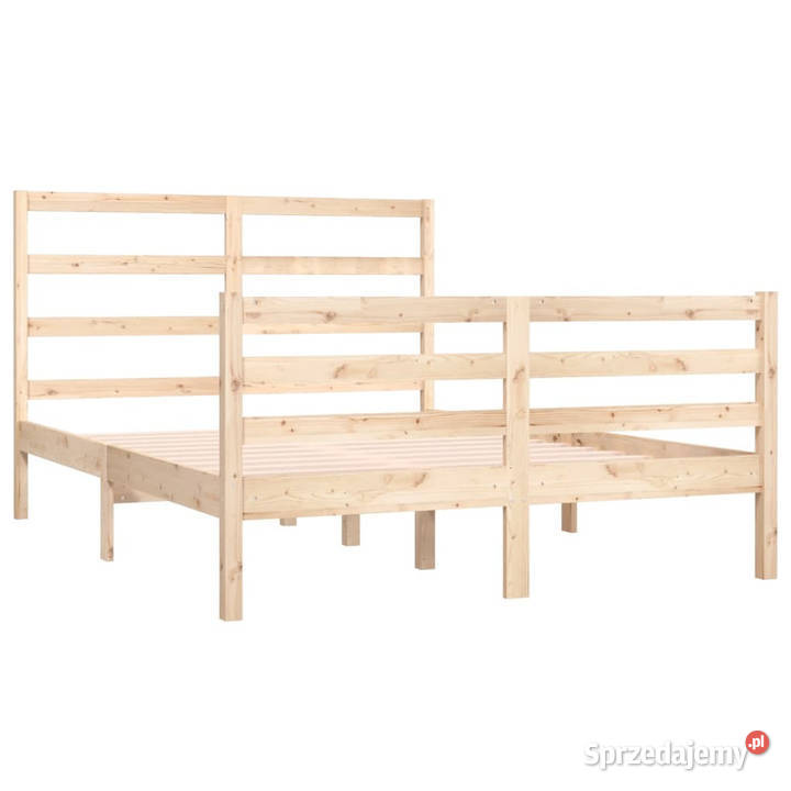 Rama łóżka lite drewno sosnowe podwójna 135x190 100cm
