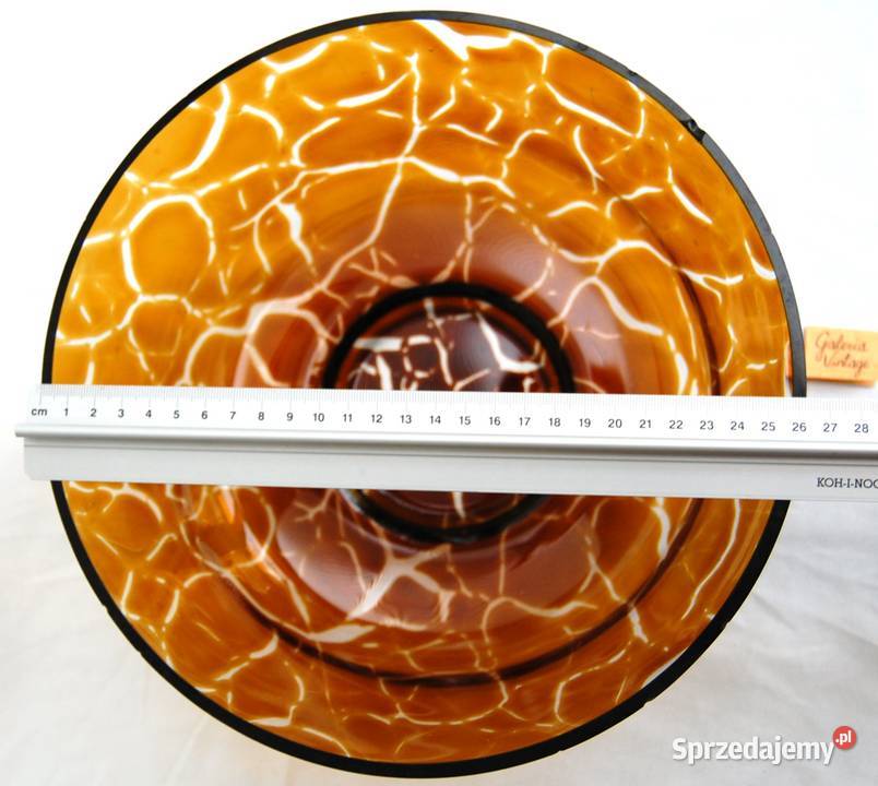 Misa miska miodowe szkło żółe polskie szkło PRL żółty lubelskie Lublin sprzedam