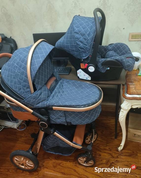 Wózek dziecięcy wielofunkcyjny 3w1 składany Adaptery do fotelika  wielkopolskie Okonek