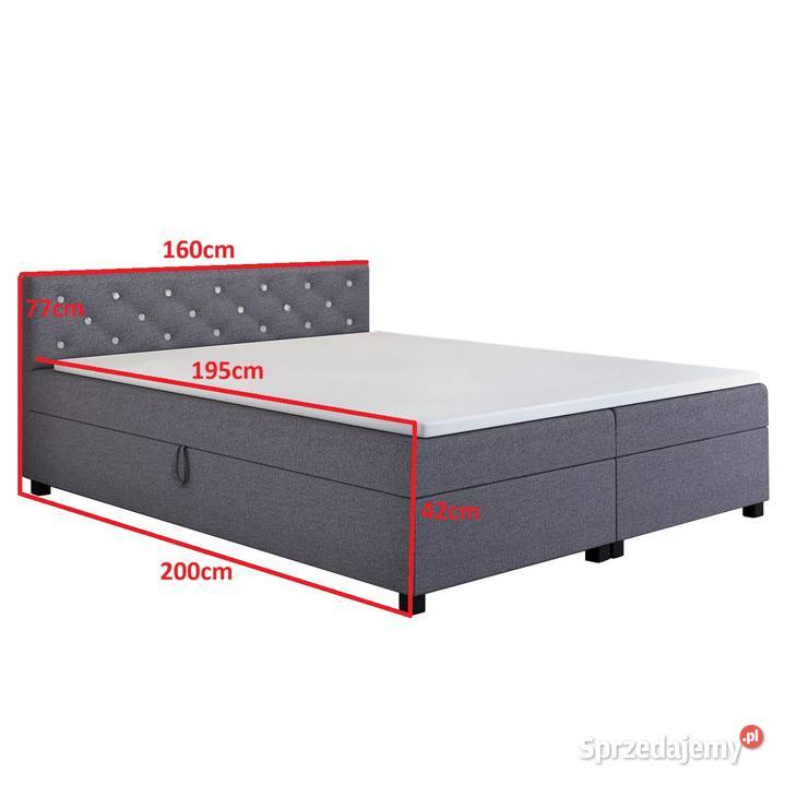 Tapczan dwuosobowy z materacem 160x200 Łóżko