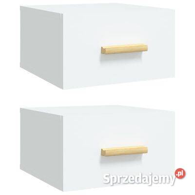vidaXL Wiszące szafki nocne 2 białe 35x35x20