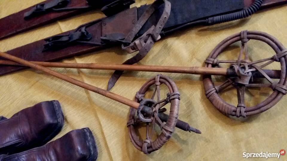 STARY KOMPLET NARCIARSKI z lat 50tych ub wieku sprzedam