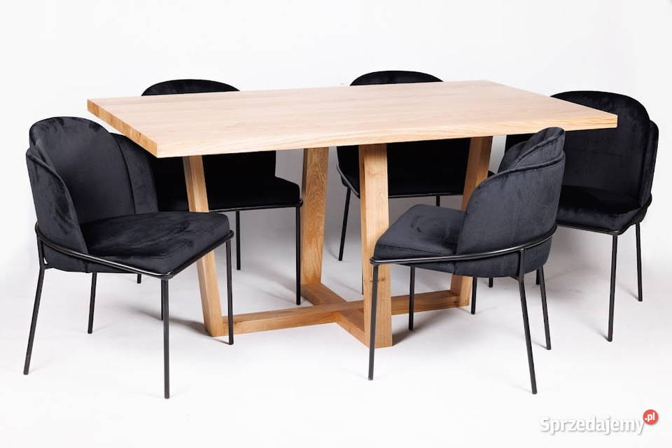 Stół Loftowy Dębowy TORINO 150200x90 6 krzeseł Stoły z krzesłami podkarpackie Rzeszów