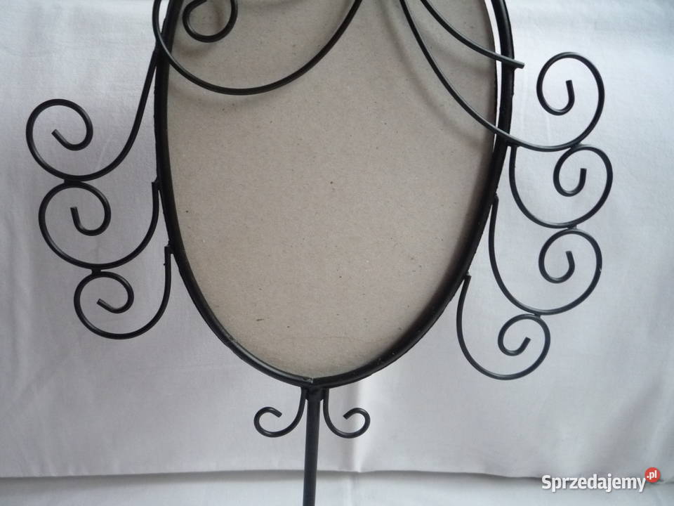 Czarna Ramka na lustro Ciekawy Stojak na nóżce Szczecin