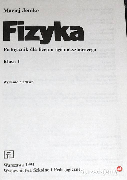 Fizyka 1 Maciej Jenike