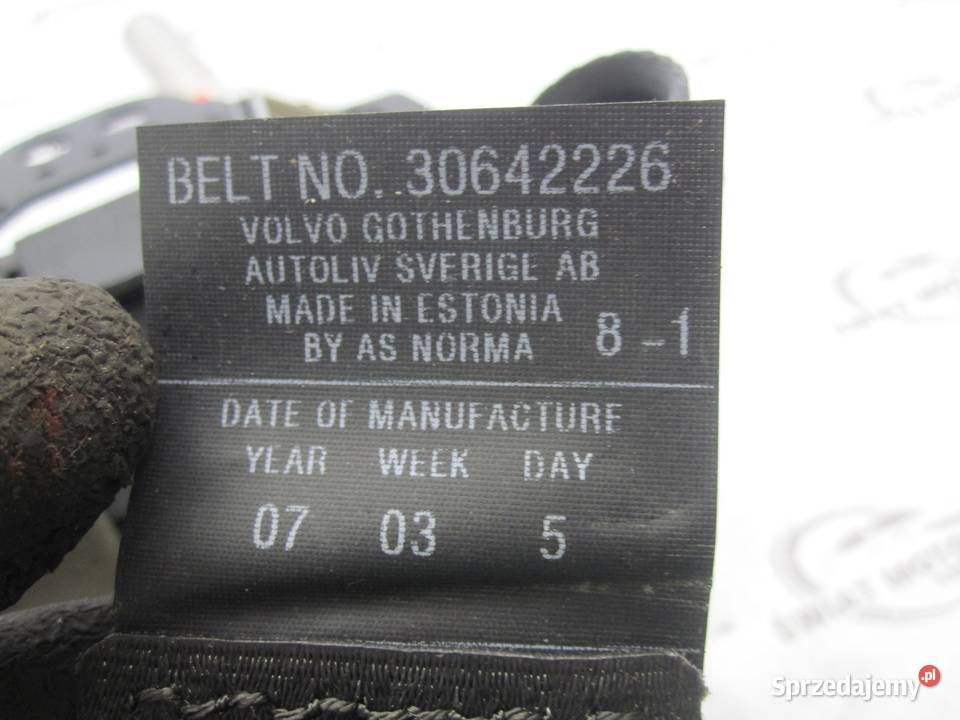 VOLVO C30 RDESIGN 07r pas bezpieczeństwa lewy Kielce