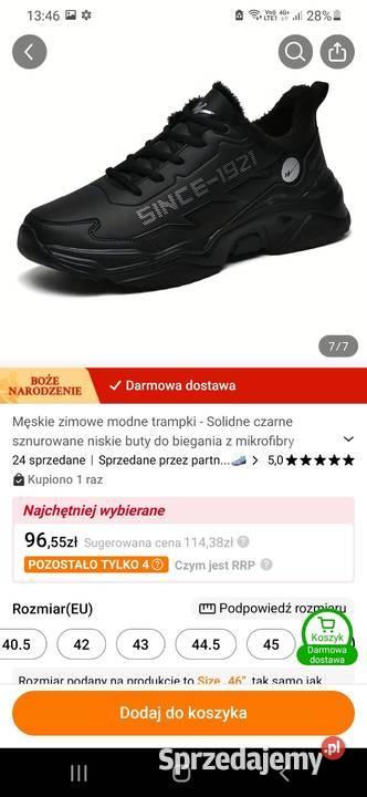 Nowe buty 46 czarne zimowe lekkie Warszawa sprzedam
