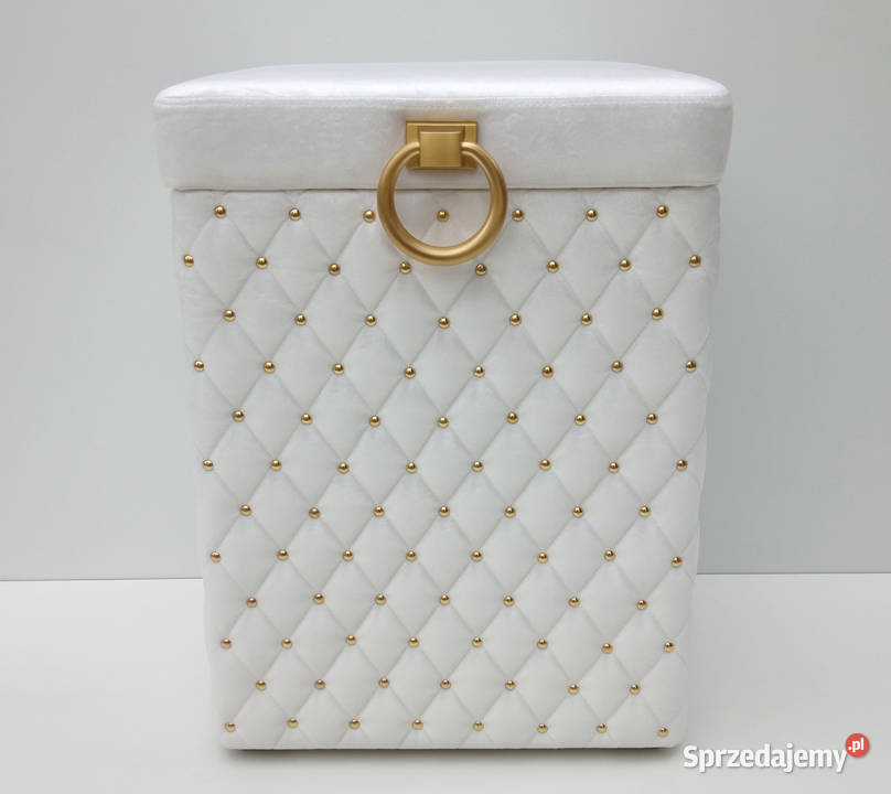 Kufer kosz na pranie bieliźniak Glamour biały wielkopolskie Poznań