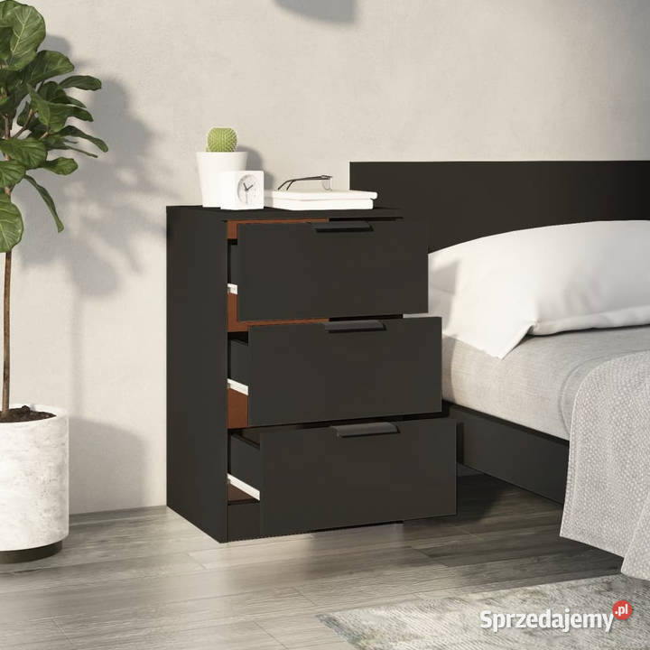 Szafki nocne 2 czarne 40x36x65 WM811271 Nocne Nocne