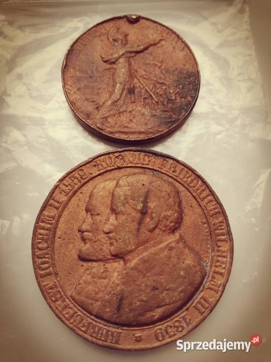 Prusy 300 lat Brandenburgii 1839 Wiktoria medale wielkopolskie Poznań sprzedam