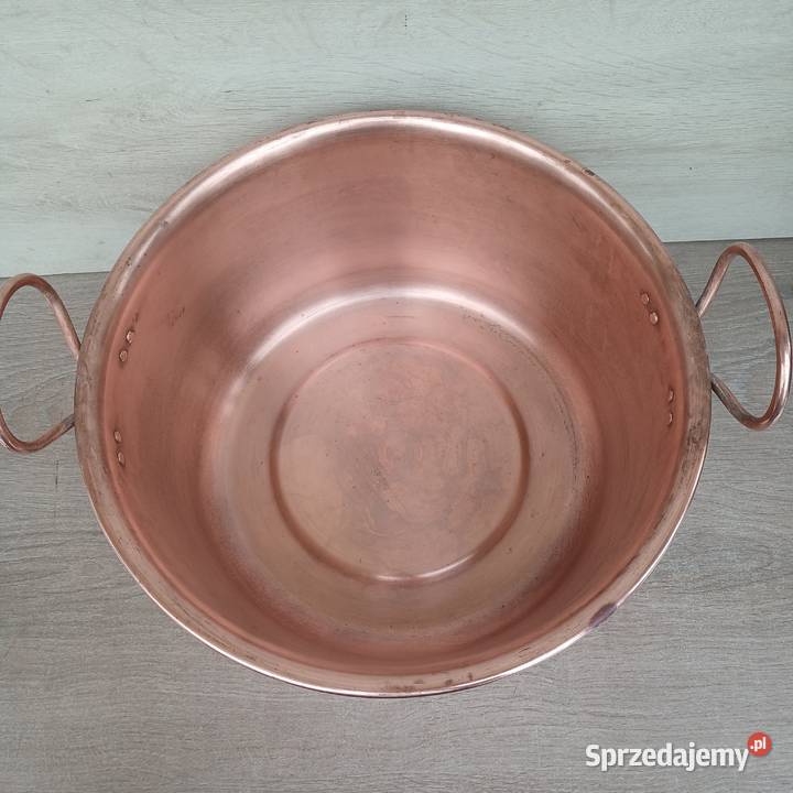 Duża miedziana misa miedziany garnek do powideł mazowieckie Warszawa