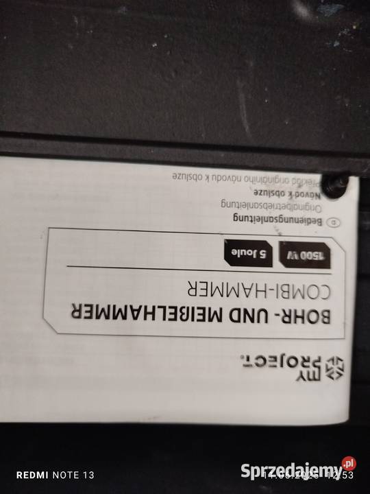 Młotowiertarka MyProject 1500W walizka Katowice