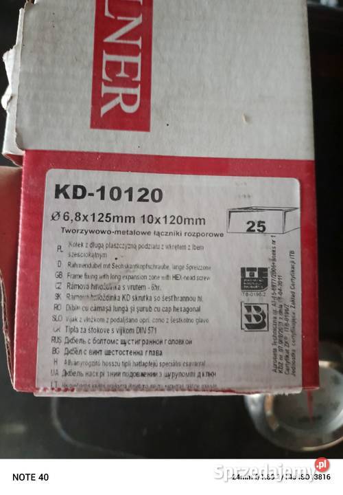 KOELNER Kołek ramowy FI 10 x 120mm Leżajsk