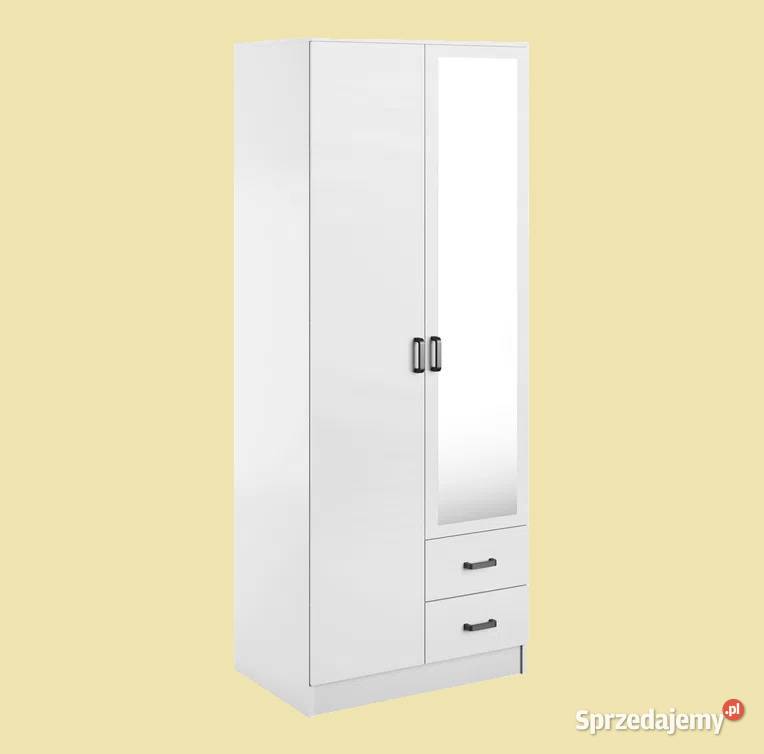 SZAFA Z LUSTREM DWUDRZWIOWA NOWA BIAŁA TANIO 80cm Wrocław